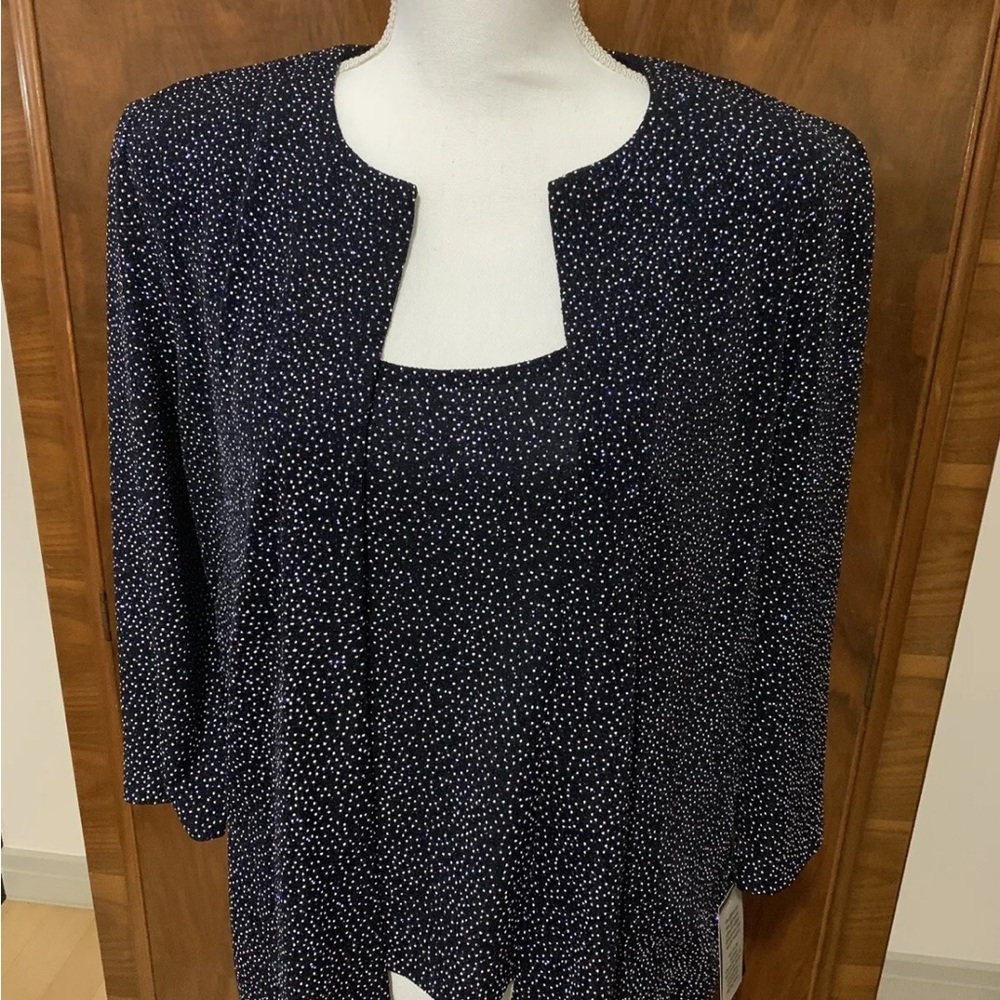 Alex evening jacket with matching top. New with tags. Size M